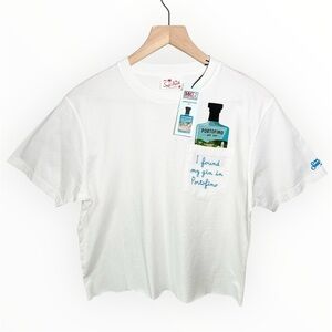 NWT MC2 Saint Barth T-Shirt Tee Size Medium Portofino Embroidered Cropped
